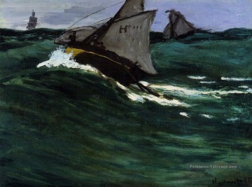  Vague Tableaux - La vague verte Claude Monet